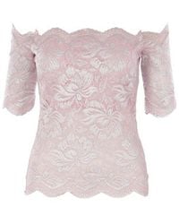 Rabanne - Lace Top With Lurex Detailing - Lyst