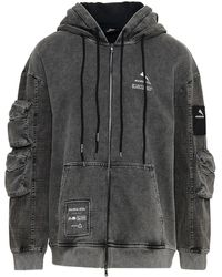 Mauna Kea Grey Cotton Stone Wash Sweatshirt - Black