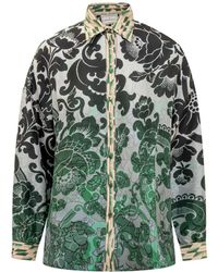 Pierre Louis Mascia - Pierre Louis Mascia Silk Shirt With Floral Pattern - Lyst