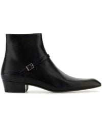 Saint Laurent - Leather Augustin Ankle Boots - Lyst