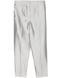 Theory - Tapered Cropped Trousers - Lyst