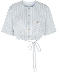 Fendi - Cotton And Silk Shirt - Lyst