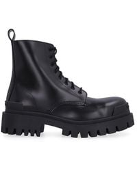 Balenciaga - Strike Leather Boot - Lyst