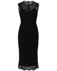 Dolce & Gabbana - Lace Sheath Dress With A - Lyst