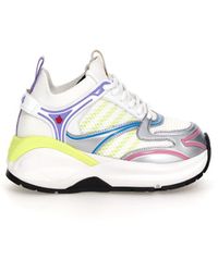 DSquared² - 'dash' Multicolor Low Top Sneakers With 1964 Logo In Techno Fabric Woman - Lyst