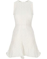 MSGM - Crinkled Cotton Blend Short Dress - Lyst