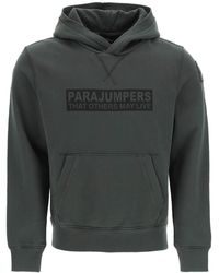 Parajumpers Logo Box Print Hoodie - Gray