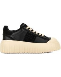Hogan - H-Stripes Nappa Leather And Suede Sneakers Shoes - Lyst