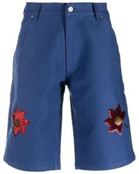Sky High Farm - Embroidered Denim Shorts - Lyst