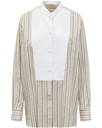 Stella McCartney - Maxi Shirt With Striped Pattern - Lyst