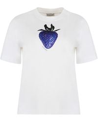 Burberry - Cotton Crew-Neck T-Shirt - Lyst