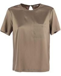 Peserico - Silk Satin T-Shirt - Lyst