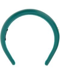 Miu Miu - Emerald Green Leather Headband - Lyst