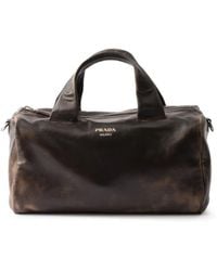 Prada - Nappa Leather Duffle Bag - Lyst
