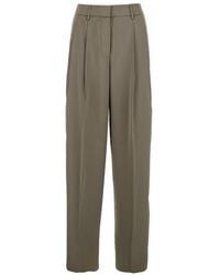 Michael Kors - Pants With Belt Loops And Wide Leg - Lyst