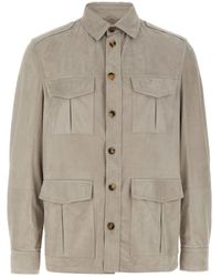 Brunello Cucinelli - Suede Saharan Jacket - Lyst