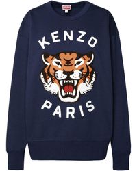 KENZO - 'Lucky Tiger' Cotton Sweatshirt - Lyst