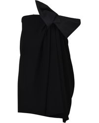 Saint Laurent - Mini Dress With Bow - Lyst