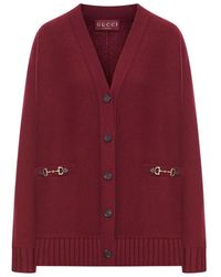 Gucci - Long Sleeve V-Neck Cardigan - Lyst