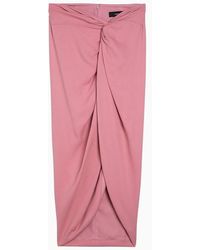 FEDERICA TOSI - Midi Skirt With Knot - Lyst
