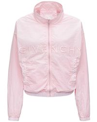 Givenchy 4g Jacket In Recycled Nylon - Pink