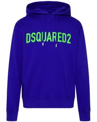 DSquared² - Blue Cotton Sweatshirt - Lyst
