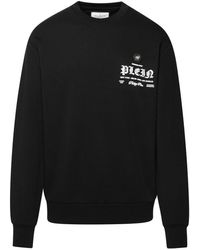 Philipp Plein - Black Cotton Blend Sweatshirt - Lyst