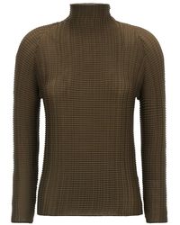 Issey Miyake - 'Wooly Pleats-58' Blouse - Lyst