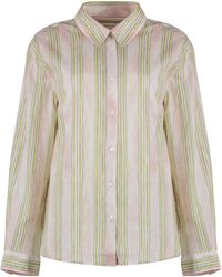 Maison Kitsuné - Striped Cotton Shirt - Lyst
