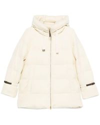 Herno - Hooded Medium-Length Wool Down Jacket With Zip - Lyst