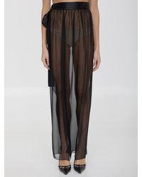 Dolce & Gabbana - Dolce&Gabbana Long Silk Chiffon Skirt - Lyst