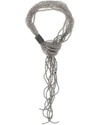 Antonelli - 'Ismaele' Necklace With All-Over Metallic Beads - Lyst