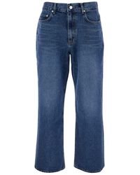 DUNST - Five Pocket Jeans With Logo Patch On The Back - Lyst