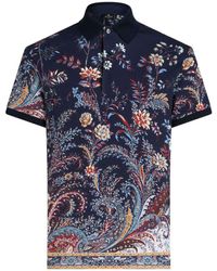 Etro - Floral Polo Shirt - Lyst