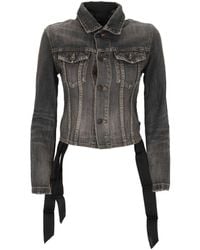 Balenciaga - Lace-Up Denim Jacket - Lyst