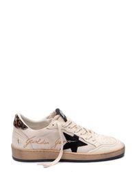 Golden Goose - Leather And Canvas Sneakers - Lyst