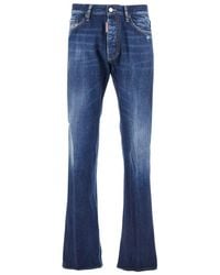 DSquared² - 'The American' Jeans With Logo Patch On The Rear And Faded Effect - Lyst
