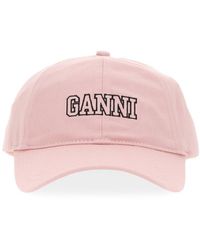 Ganni - Baseball Hat With Logo - Lyst