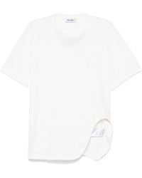 The Attico - Cotton T-Shirt With A Slit - Lyst