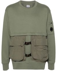 C.P. Company - Diagonal Raised Fleece Mixed Detachable Sweatshirt - Lyst