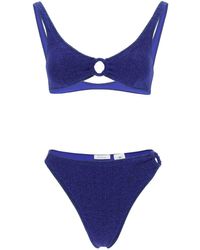 Oséree Oséree Lumière Ring Sporty 90s Bikini Set - Blue