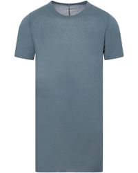 Rick Owens Viscose And Silk T-shirt Tshirt - Blue