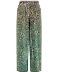 Pierre Louis Mascia - Pierre Louis Mascia Silk Trousers With Floral Print - Lyst