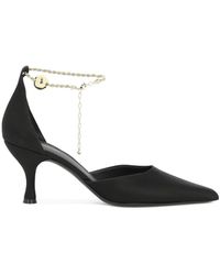 Ferragamo - Pumps With Ankle Chain - Lyst