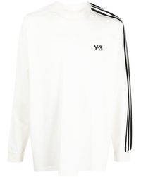 Y-3 - Long-sleeved Cotton T-shirt - Lyst