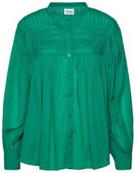 Isabel Marant - Plalia Emerald Cotton Shirt - Lyst