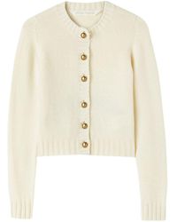 Palm Angels - Cardigan With Curved Logo - Lyst
