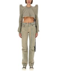 Rick Owens - "Cropped Tecsweat" Sweatshirt - Lyst
