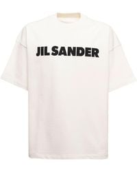Jil Sander - 'S Oversize Cotton T-Shirt With Logo Print - Lyst