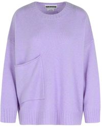 Colorush - 'Ziggy Boyfriend' Lilac Cashmere Blend Sweater - Lyst